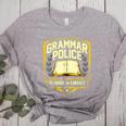 Grammar Police To Serve And Correct English Teacher Women's Heather T-Shirt Athletic Heather