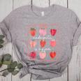 Groovy Kindergarten Is My Jam Strawberry Kinder Team Teacher Women's Heather T-Shirt Athletic Heather