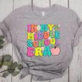 Groovy In My Middle School Era Back To School Teacher Women's Heather T-Shirt Athletic Heather Groovy In My Middle School Era Back To School Teacher Women's Heather T-Shirt Athletic Heather