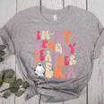 Groovy In My Spooky Teacher Era Halloween Party Boo Women's Heather T-Shirt Athletic Heather