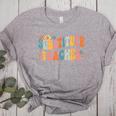 Groovy Substitute Teacher Retro Teacher Back To School Women's Heather T-Shirt Athletic Heather Groovy Substitute Teacher Retro Teacher Back To School Women's Heather T-Shirt Athletic Heather