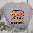 Groovy I Teach The Cutest Pumpkins In The Patch For Teacher Women's Heather T-Shirt Athletic Heather