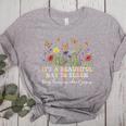 Groovy I Teach Tiny Humans About Jesus Christian Teacher Women's Heather T-Shirt Athletic Heather Groovy I Teach Tiny Humans About Jesus Christian Teacher Women's Heather T-Shirt Athletic Heather
