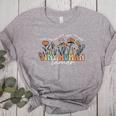 Groovy Tiny Human Tamer Floral Kindergarten Teacher Women's Heather T-Shirt Athletic Heather