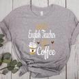 Half Coffee Half English Teacher English Teacher Men Women Women's Heather T-Shirt Athletic Heather