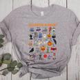 Halloween Alphabet ABCs Learning Kindergarten Teacher Women's Heather T-Shirt Athletic Heather
