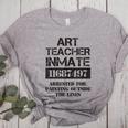 Halloween Art Teacher Prisoner Costume Women's Heather T-Shirt Athletic Heather Halloween Art Teacher Prisoner Costume Women's Heather T-Shirt Athletic Heather