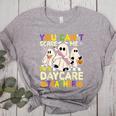 Halloween You Can't Scare Me I'm a Daycare Teacher Ghost Women's Heather T-Shirt Athletic Heather