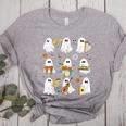 Halloween Ghost Music Teacher Playing Instruments Women's Heather T-Shirt Athletic Heather Halloween Ghost Music Teacher Playing Instruments Women's Heather T-Shirt Athletic Heather