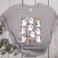 Halloween Math Teacher Ghost Math Teacher Spooky Halloween Women's Heather T-Shirt Athletic Heather