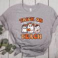 Halloween Teacher Ghosts Trick Or Teach Retro Costume Women Women's Heather T-Shirt Athletic Heather