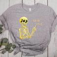 Halloween Teacher Six Seven 6 7 Skeleton Spooky Costume Women's Heather T-Shirt Athletic Heather