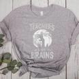 Halloween Teacher Tshirts Zombie Teachers Love Brains Women's Heather T-Shirt Athletic Heather