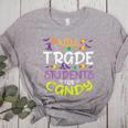 Halloween Teacher Will Trade Students For Candy Women Men Women's Heather T-Shirt Athletic Heather
