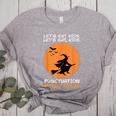 Halloween Teacher Witch Lets Eat Kids Punctuation Women's Heather T-Shirt Athletic Heather