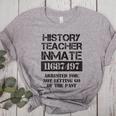 Halloween History Teacher Prisoner Costume Women's Heather T-Shirt Athletic Heather Halloween History Teacher Prisoner Costume Women's Heather T-Shirt Athletic Heather