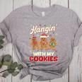 Hangin With My Cookies Gingerbread Man Xmas Teacher Women's Heather T-Shirt Athletic Heather