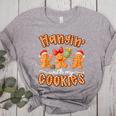 Hangin With My Cookies Gingerbread Men Women Xmas Teacher Women's Heather T-Shirt Athletic Heather