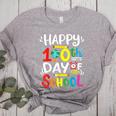 Happy 100th Day Of School 100 Days Of School Teacher Student Women's Heather T-Shirt Athletic Heather Happy 100th Day Of School 100 Days Of School Teacher Student Women's Heather T-Shirt Athletic Heather