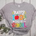 Happy 100th Day Of School Teachers 100 Days Of School Kids Women's Heather T-Shirt Athletic Heather Happy 100th Day Of School Teachers 100 Days Of School Kids Women's Heather T-Shirt Athletic Heather