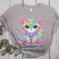 Happy Dot Day Colorful Polka Dot Cat Kitten Teachers Kids Women's Heather T-Shirt Athletic Heather