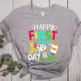 Happy First Day Of School Teacher Back To School Student Women's Heather T-Shirt Athletic Heather Happy First Day Of School Teacher Back To School Student Women's Heather T-Shirt Athletic Heather