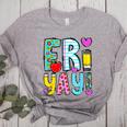 Happy Fri-Yay Friday Lovers Fun Teacher Life FriYay Weekend Women's Heather T-Shirt Athletic Heather