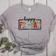 Happy Fri-Yay Friday Lovers Teacher Fri Yay Weekend Women's Heather T-Shirt Athletic Heather