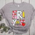 Happy Fri-Yay Teacher Back To School Friday Lovers Women's Heather T-Shirt Athletic Heather