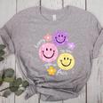 Happy To See Your Face Teacher Flower Back To School Women's Heather T-Shirt Athletic Heather