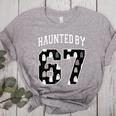Haunted By 6 7 67 Six Seven Halloween Teacher Mom Women's Heather T-Shirt Athletic Heather