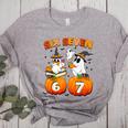 Haunted By 67 Boo Ghost Pumpkin Halloween Teacher Women's Heather T-Shirt Athletic Heather Haunted By 67 Boo Ghost Pumpkin Halloween Teacher Women's Heather T-Shirt Athletic Heather