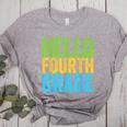 Hello Fourth Grade Shirt 4th Grade Boy Girl Student Teacher Women's Heather T-Shirt Athletic Heather