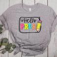 Hello Pre-K Team Preschool Teacher Kids Back To School Women's Heather T-Shirt Athletic Heather Hello Pre-K Team Preschool Teacher Kids Back To School Women's Heather T-Shirt Athletic Heather