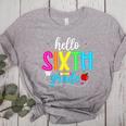 Hello Sixth Grade Cute Back To School 6th Grade Teacher Kids Women's Heather T-Shirt Athletic Heather Hello Sixth Grade Cute Back To School 6th Grade Teacher Kids Women's Heather T-Shirt Athletic Heather