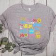 Hello Word In Different Languages Travel And Teacher Lover Women's Heather T-Shirt Athletic Heather Hello Word In Different Languages Travel And Teacher Lover Women's Heather T-Shirt Athletic Heather