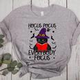 Hocus Pocus Everybody Focus Halloween Teacher For Men Women Women's Heather T-Shirt Athletic Heather