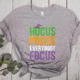Hocus Pocus Everybody Focus Teacher Halloween Women's Heather T-Shirt Athletic Heather