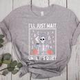 I'Ll Just Wait Until It's Quiet Skeleton Coffee Teacher Women's Heather T-Shirt Athletic Heather