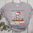 I'Ll Just Wait Until It's Quiet Skeleton Teacher Christmas Women's Heather T-Shirt Athletic Heather I'Ll Just Wait Until It's Quiet Skeleton Teacher Christmas Women's Heather T-Shirt Athletic Heather