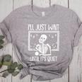 Ill Just Wait Until Its Quiet Teacher Lazy Halloween Costume Women's Heather T-Shirt Athletic Heather