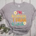 I’m Bilingual I Haha And Jaja Spanish Teacher Bilingual For Men Women Girls Kids Women's Heather T-Shirt Athletic Heather