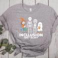 Inclusion Isn't Scary SLP Halloween Costume Sped Teacher Women's Heather T-Shirt Athletic Heather Inclusion Isn't Scary SLP Halloween Costume Sped Teacher Women's Heather T-Shirt Athletic Heather