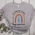 Its A Good Day To Teach Tiny Musicians Music Teacher Rainbow Women's Heather T-Shirt Athletic Heather