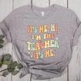 It's Me Hi I'm The Teacher It's Me Groovy Teacher Women's Heather T-Shirt Athletic Heather It's Me Hi I'm The Teacher It's Me Groovy Teacher Women's Heather T-Shirt Athletic Heather