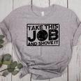 Take This Job And Shove It Teacher And Technician Work For Men Women Women's Heather T-Shirt Athletic Heather