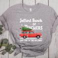 Jolliest Bunch Of Teachers This Side Of The Hallway Xmas PJ Women's Heather T-Shirt Athletic Heather