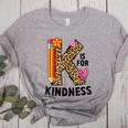 K Is For Kindness Unity Day Teacher Kids Women's Heather T-Shirt Athletic Heather K Is For Kindness Unity Day Teacher Kids Women's Heather T-Shirt Athletic Heather