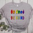 Be Kind Pride Sign Language Rainbow Teachers Interpreter ASL Women's Heather T-Shirt Athletic Heather