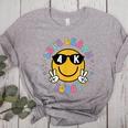 Lets Learn Today Shirt Smile Face 4K Teacher Back To School Women's Heather T-Shirt Athletic Heather